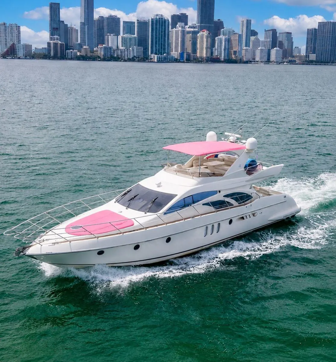 70' Motor Yacht, Pink yacht